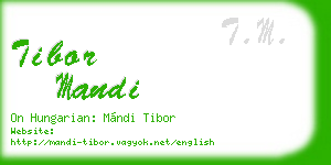 tibor mandi business card